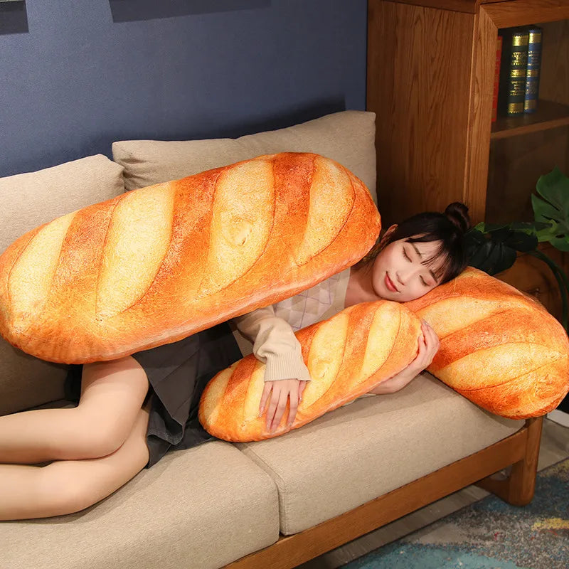 French Bread Plush Pillow Stuffed Printing Images Food Plushie Peluche Party Prop Decor Sleeping Companion Man Gift